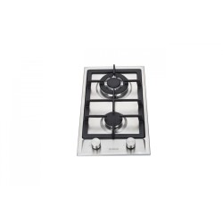 Plita incorporabila Samus PSG-32SX2, Gaz, 2 arzatoare, Aprindere electrica, Siguranta arzatoare, 29 cm latime, Inox