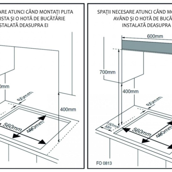Plita incorporabila Samus PSG-63SX1, Gaz, 3 arzatoare, Aprindere electrica, Inox