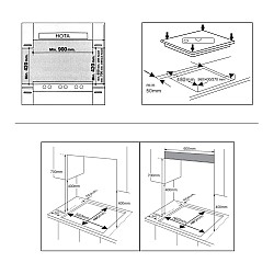 Plita incorporabila Samus PSG-64SX9, 4 arzatoare pe gaz, gratare fonta, siguranta arzatoare, aprindere electrica, 58 cm, Inox