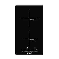 Plita incorporabila Samus PSI-32BG5, Inductie, 2 zone de gatit, Touch control, 9 setari putere, Timer, Blocare acces copii, L 30 cm, Sticla ceramica neagra