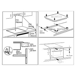 Plita incorporabila Samus PSI-32BG5, Inductie, 2 zone de gatit, Touch control, 9 setari putere, Timer, Blocare acces copii, L 30 cm, Sticla ceramica neagra