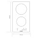Plita incorporabila inductie Samus PSI-32BMG6, 2 Zone de gatit, Latime 30 cm, Touch Control, 3500 W, Timer digital, Setari putere in 9 trepte, Sticla ceramica neagra mata