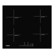 Plita cu Inductie Samus PSI-64BG7, Latime 60 cm, 4 zone de gatit, Touch Control, Negru