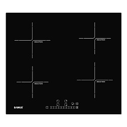 Plita cu Inductie Samus PSI-64BG7, Latime 60 cm, 4 zone de gatit, Touch Control, Negru