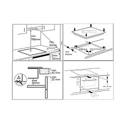 Plita cu inductie Samus PSI-64BG9, Latime 60 cm, 3 zone de gatit, Flex Zone, Keep Warm, Touch Control, Negru