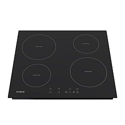 Plita incorporabila inductie Samus PSI-64BMG10, Latime 60 cm, 4 zone de gatit, Touch Control, 7000 W, Timer, Setari putere in 9 trepte, Functie Impuls, Sticla ceramica neagra mata