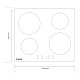 Plita incorporabila inductie Samus PSI-64BMG10, Latime 60 cm, 4 zone de gatit, Touch Control, 7000 W, Timer, Setari putere in 9 trepte, Functie Impuls, Sticla ceramica neagra mata