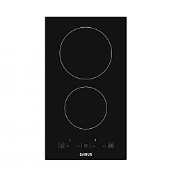 Plita incorporabila Samus PSVE-32BG3, Vitroceramica, 2 arzatoare, 30 cm, Touch Control, Timer, Negru