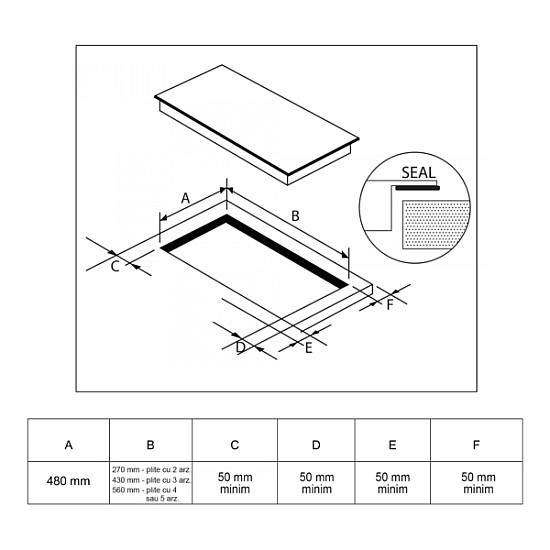 Plita Incorporabila Vitroceramica Samus PSVE-43BG2, 3 zone de gatit, Putere totala 4800 W, Touch Control, Rezistenta electronica, Blocarea acces copii, Negru