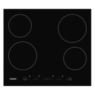 Plita incorporabila vitroceramica Samus PSVE-64BG3, 4 arzatoare, 60cm, Touch Control, timer, blocare acces copii, negru