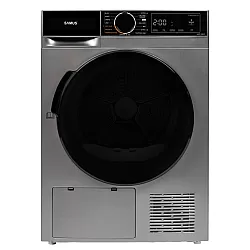 Uscator de rufe Samus SADP-836DS, 8 kg, Afisaj electronic, Tip procedura uscare pompa de caldura, 15 programe, Clasa energetica D, Anti-sifonare, Blocare acces copii, Pornire intarziata, Gri inchis