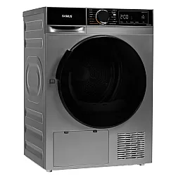 Uscator de rufe Samus SADP-836DS, 8 kg, Afisaj electronic, Tip procedura uscare pompa de caldura, 15 programe, Clasa energetica D, Anti-sifonare, Blocare acces copii, Pornire intarziata, Gri inchis