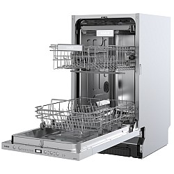 Masina de spalat vase incorporabila Samus SBDS410.7, 10 seturi, 7 programe, Clasa energetica E, Afisaj electronic, Argintiu
