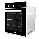 Cuptor incorporabil Samus SC457GTBV, 43 L, Latime 45 cm, 1900 W, 6 functii, Ventilator, Grill, Clasa energetica A, Timer mecanic, Negru/Inox