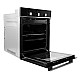 Cuptor incorporabil Samus SC457GTBV, 43 L, Latime 45 cm, 1900 W, 6 functii, Ventilator, Grill, Clasa energetica A, Timer mecanic, Negru/Inox