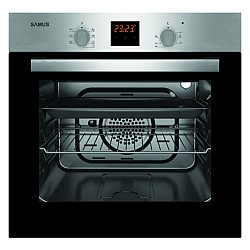 Cuptor incorporabil Samus SC617EXV, Electric, 56 litri, Clasa A, Display LCD, Timer, Inox