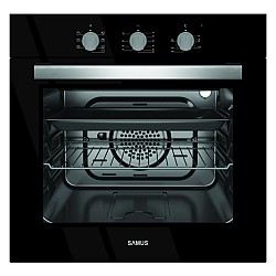 Cuptor incorporabil SC618TGV, 56 litri, Clasa A, Timer, Ventilator, Negru