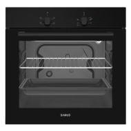 Cuptor Incorporabil Samus SC620G4B, 62 L, 4 Functii, Clasa energetica A, Grill, 2200 W, Ventilatie, Negru