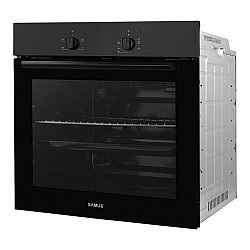 Cuptor Incorporabil Samus SC620G4B, 62 L, 4 Functii, Clasa energetica A, Grill, 2200 W, Ventilatie, Negru
