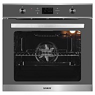 Cuptor incorporabil Samus SC626GDX9 Gray, Electric, 75l, Clasa A, Display digital, 2800 W, 9 functii, Temporizator, Semi grill, Dezghetare, Gri