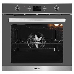Cuptor incorporabil Samus SC626GDX9 Gray, Electric, 75l, Clasa A, Display digital, 2800 W, 9 functii, Temporizator, Semi grill, Dezghetare, Gri