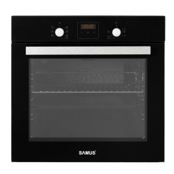 Cuptor incorporabil Samus SC639CEGV, 62 L, 6 functii, 2200 W, Clasa energetica A, Negru