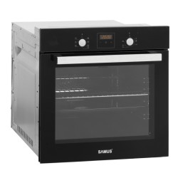 Cuptor incorporabil Samus SC639CEGV, 62 L, 6 functii, 2200 W, Clasa energetica A, Negru