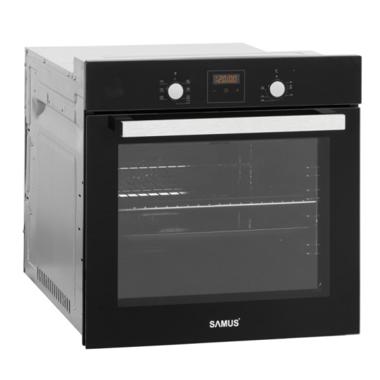 Cuptor incorporabil Samus SC639CEGV, 62 L, 6 functii, 2200 W, Clasa energetica A, Negru