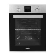 Cuptor incorporabil Samus SCE458GTXV, 1900 W, 47L, Latime 45 cm, 6 functii, Clasa energetica A, Grill, Timer, Ventilator, Gatire automata, Blocare acces copii, Negru/Inox