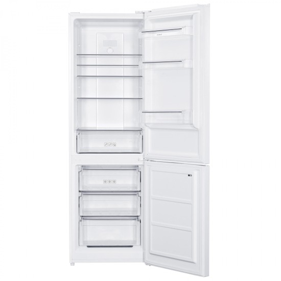 Combina frigorifica Samus SCW396NFE, 293 litri, Full No Frost, clasa E, H 185cm, usi reversibile, iluminare LED, picioare reglabile, alba