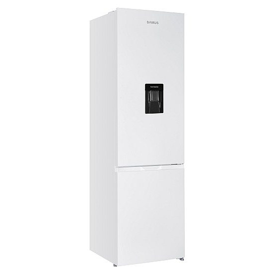 Combina frigorifica Samus SCW506NFDE, 324 litri, Full No Frost, Dozator de apa, Control electronic cu LED-uri, Clasa energetica E, 3 sertare la congelator, Alb