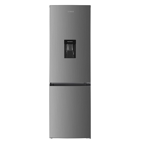 Combina frigorifica Samus SCX357NFDE, 251 L, Full No Frost, Dozator apa, 2 sertare la congelator si 1 raft, H 181 cm, Inox/Argintiu