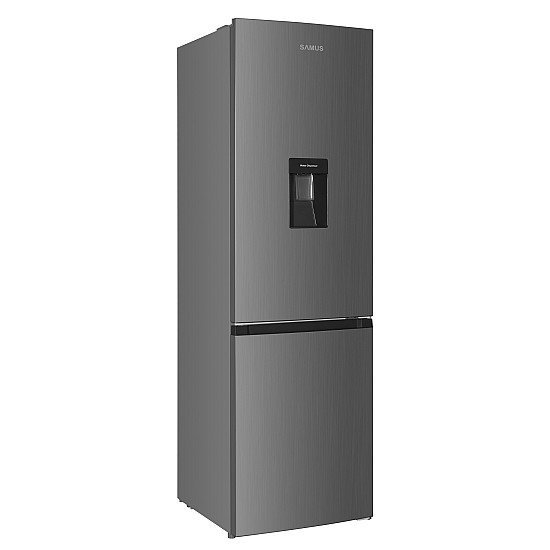 Combina frigorifica Samus SCX357NFDE, 251 L, Full No Frost, Dozator apa, 2 sertare la congelator si 1 raft, H 181 cm, Inox/Argintiu