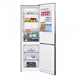 Combina Frigorifica Samus SCX486NFE, 347 L, Full No Frost, Clasa energetica E, Termostat electronic, 3 sertare la congelator, H 195 cm, Inox/ Argintiu