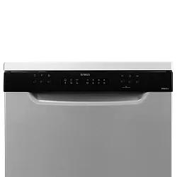 Masina de spalat vase Samus SDSB612.6, 12 seturi, 6 Programe, Latime 60 cm, Clasa energetica E, Control electronic leduri, Argintiu