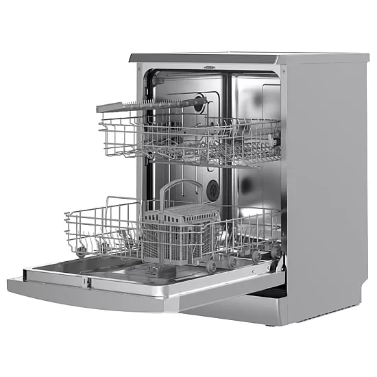 Masina de spalat vase Samus SDSB612.6, 12 seturi, 6 Programe, Latime 60 cm, Clasa energetica E, Control electronic leduri, Argintiu