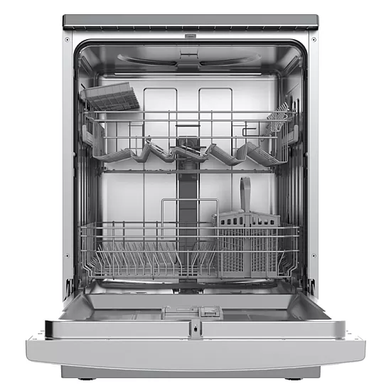Masina de spalat vase Samus SDSB612.6, 12 seturi, 6 Programe, Latime 60 cm, Clasa energetica E, Control electronic leduri, Argintiu