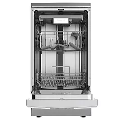 Masina de spalat vase Samus SDX410.8, 10 seturi, Latime 45 cm, 8 Programe, Clasa energetica E, Afisaj electronic, Pornire intarziata, Inox/Argintiu