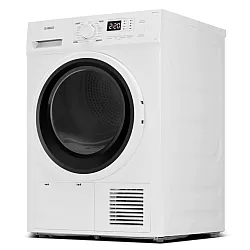 Uscator de rufe Samus SGDP-1024, 10 kg, Afisaj electronic, Tip procedura uscare pompa de caldura, 16 programe, Clasa energetica D, Anti-sifonare, Blocare acces copii, Pornire intarziata, Alb