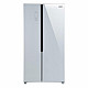 Frigider side by side Heinner HSBS-H442NFGWHE++, 442 l, Total NoFrost, Display, Clasa E, H 177 cm, Sticla alba