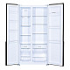 Frigider side by side Heinner HSBS-H442NFGWHE++, 442 l, Total NoFrost, Display, Clasa E, H 177 cm, Sticla alba