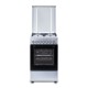 Aragaz Samus SM562AENS1 INOX, 4 arzatoare gaz, Gratare fonta, 7 functii, Cuptor electric, Aprindere electrica, Ventilator, Timer mecanic, Inox