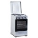 Aragaz Samus SM562AENS1 INOX, 4 arzatoare gaz, Gratare fonta, 7 functii, Cuptor electric, Aprindere electrica, Ventilator, Timer mecanic, Inox