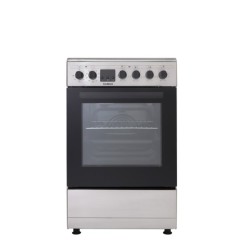 Aragaz Samus SM564VTE INOX, Electric, 4 arzatoare, 10 functii cuptor, grill, convectie 3D, timer digital, lumina interioara, inox