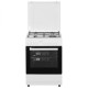 Aragaz Samus SM662AENS WHITE, 4 arzatoare, cuptor electric, 1 arzator WOK, aprindere electrica, grill, timer mecanic, capac metalic, alb