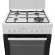 Aragaz Samus SM662AENS WHITE, 4 arzatoare, cuptor electric, 1 arzator WOK, aprindere electrica, grill, timer mecanic, capac metalic, alb