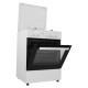 Aragaz Samus SM662AENS WHITE, 4 arzatoare, cuptor electric, 1 arzator WOK, aprindere electrica, grill, timer mecanic, capac metalic, alb