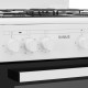 Aragaz Samus SM662AENS WHITE, 4 arzatoare, cuptor electric, 1 arzator WOK, aprindere electrica, grill, timer mecanic, capac metalic, alb