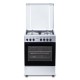 Aragaz Samus SM662AENS1 INOX, 4 arzatoare gaz( 1 arzator Wok), cuptor electric, 56 L, gratare fonta, aprindere electrica, Grill, lumina interioara, INox/laterale argintii