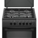 Aragaz Samus SM664BPGS, 4 arzatoare, 1 WOK, Cuptor gaz, Aprindere electrica, Siguranta plita si cuptor, Antracit